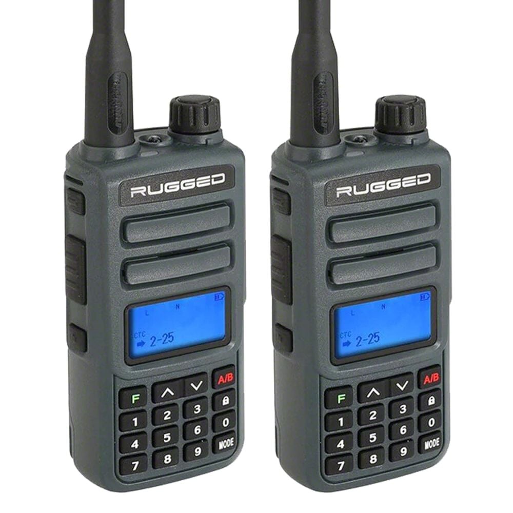 Rugged Radios RAM 3500 GMR2 GMRS and FRS Two Way Handheld Radios; Grey ...