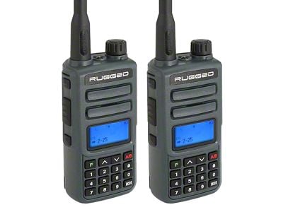Rugged Radios GMR2 GMRS and FRS Two Way Handheld Radios; Grey