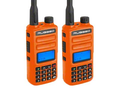 Rugged Radios GMR2 GMRS and FRS Two Way Handheld Radios; Safety Orange