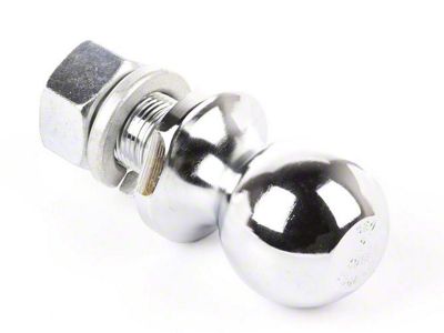 Rugged Ridge 2-Inch Trailer Hitch Ball; Chrome