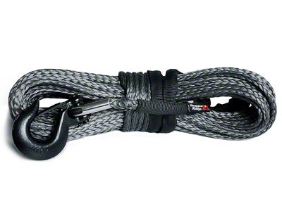 Rugged Ridge 23/64-Inch x 100-Foot Dark Gray Synthetic Winch Line; 16,550 lb.