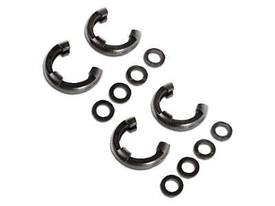 Rugged Ridge 3/4-Inch D-Ring Shackle Isolators; Black; Set of Four