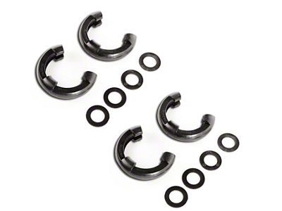 Rugged Ridge 3/4-Inch D-Ring Shackle Isolators; Black; Set of Four
