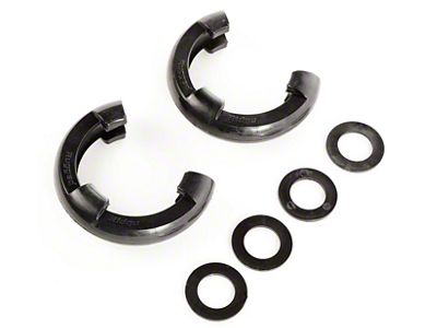 Rugged Ridge 3/4-Inch D-Ring Shackle Isolators; Black; Set of Two