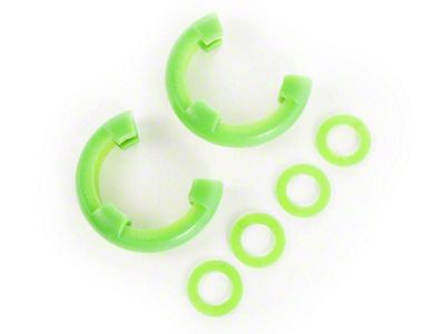 Rugged Ridge 3/4-Inch D-Ring Shackle Isolators; Green; Set of Two