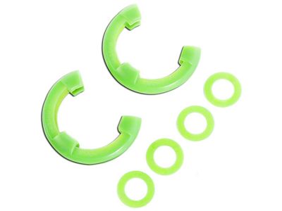 Rugged Ridge 3/4-Inch D-Ring Shackle Isolators; Green; Set of Two