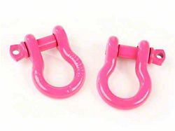 Rugged Ridge 3/4-Inch D-Ring Shackles; Pink