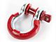 Rugged Ridge 3/4-Inch D-Ring Shackle Isolators; Red; Set of Two