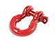 Rugged Ridge 3/4-Inch D-Ring Shackle Isolators; Red; Set of Two