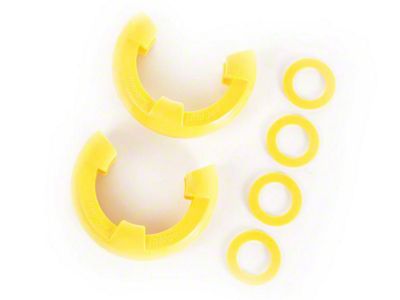 Rugged Ridge 3/4-Inch D-Ring Shackle Isolators; Yellow; Set of Two