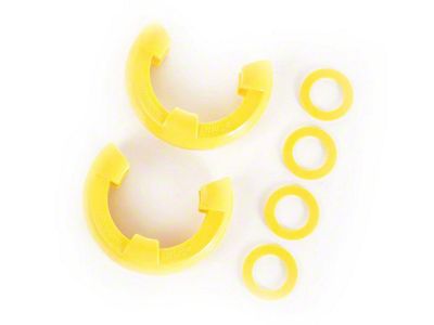 Rugged Ridge 3/4-Inch D-Ring Shackle Isolators; Yellow; Set of Two