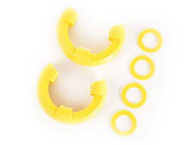 Rugged Ridge 3/4-Inch D-Ring Shackle Isolators; Yellow; Set of Two