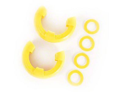 Rugged Ridge 3/4-Inch D-Ring Shackle Isolators; Yellow; Set of Two