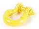 Rugged Ridge 3/4-Inch D-Ring Shackle Isolators; Yellow; Set of Two