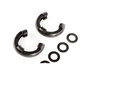 Rugged Ridge 7/8-Inch D-Ring Shackle Isolators; Black; Set of Two