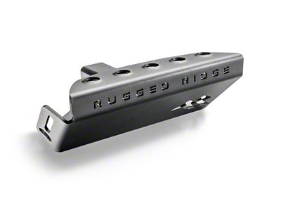 Rugged Ridge 2-Inch Receiver Hitch Skid Plate; Textured Black (Universal; Some Adaptation May Be Required)