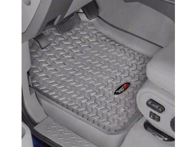 Rugged Ridge All-Terrain Front Floor Liners; Gray (08-10 F-250 Super Duty w/o Floor Mounted Shifter)