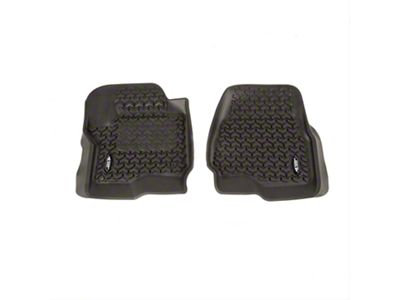 Rugged Ridge All-Terrain Front Floor Liners; Black (17-23 F-350 Super Duty)