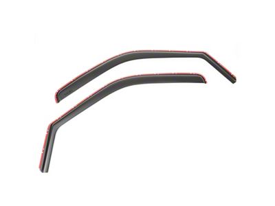Rugged Ridge Front Window Visors; Channel Mount; Matte Black (11-14 F-350 Super Duty SuperCrew)