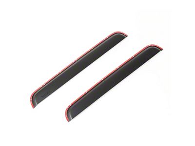 Rugged Ridge Rear Window Visors; Channel Mount; Matte Black (11-14 F-350 Super Duty SuperCrew)