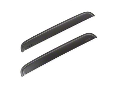 Rugged Ridge Tape-On Window Rain Deflectors; Rear; Matte Black (11-14 F-350 Super Duty SuperCrew)