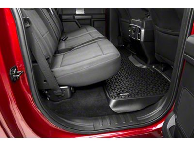 Rugged Ridge All-Terrain Rear Floor Liner; Black (15-24 F-150 SuperCrew)