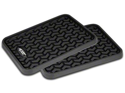 Rugged Ridge All-Terrain Rear Floor Liners; Black (07-18 Silverado 1500 Extended/Double Cab, Crew Cab)