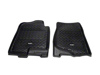 Rugged Ridge All-Terrain Front Floor Liners; Black (07-14 Sierra 3500 HD Extended Cab, Crew Cab)