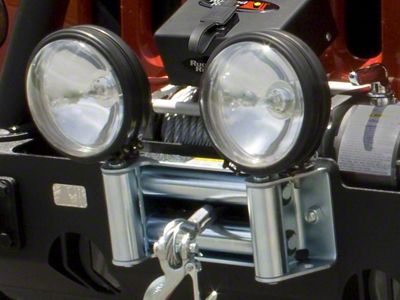 Rugged Ridge Winch Roller Fairlead with Light Mounts