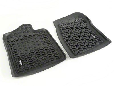 Rugged Ridge All-Terrain Front Floor Liners; Black (07-13 Sierra 1500)