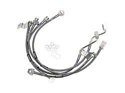 Russell Stainless Steel Braided Brake Line Kit for 4 to 5.50-Inch Lift; Front and Rear (99-04 4WD F-350 Super Duty w/ 4-Wheel Disc Brakes)
