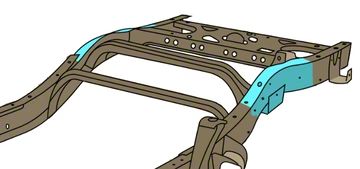 Rust Buster Dakota Over-Axle Frame Section; Passenger Side RB7702R