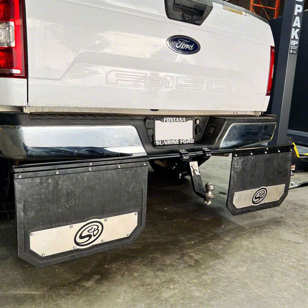 S&B RAM 3500 2Inch Receiver Hitch Mounted Mud Flaps 841000 (Universal