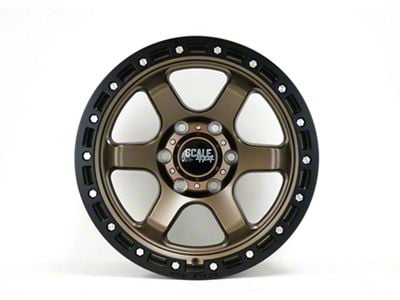 Scale 4x4 Wheels S03 Matte Bronze with Black Beadlock 6-Lug Wheel; 17x9; -25mm Offset (19-23 Ranger)