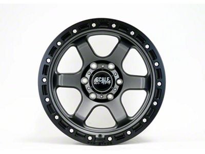 Scale 4x4 Wheels S03 Matte Gunmetal with Black Beadlock 6-Lug Wheel; 17x9; -25mm Offset (19-23 Ranger)