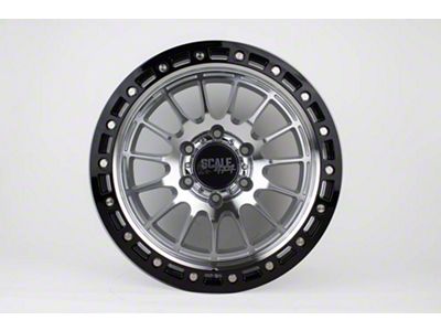 Scale 4x4 Wheels S04 Machined with Black Beadlock 6-Lug Wheel; 17x9; -25mm Offset (23-26 Colorado)