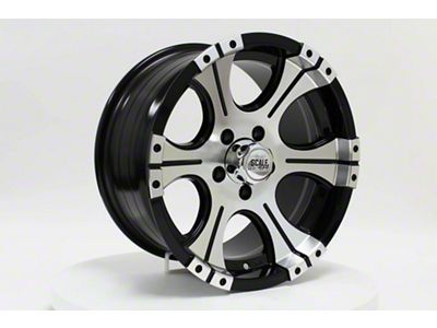 Scale 4x4 Wheels Ace Black with Machined Face 5-Lug Wheel; 16x8; 0mm Offset (87-90 Dakota)