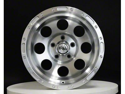 Scale 4x4 Wheels S52 Silver with Machined Face 5-Lug Wheel; 15x10; -46mm Offset (87-90 Dakota)