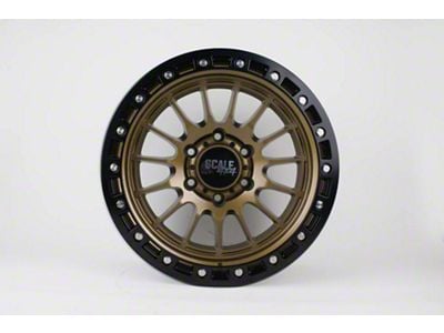 Scale 4x4 Wheels S04 Matte Bronze with Black Beadlock 6-Lug Wheel; 17x9; -25mm Offset (24-26 Ranger)