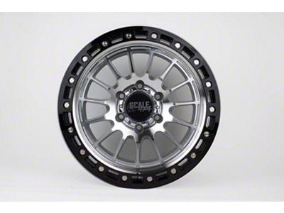 Scale 4x4 Wheels S04 Machined with Black Beadlock 6-Lug Wheel; 17x9; -25mm Offset (19-26 Sierra 1500)