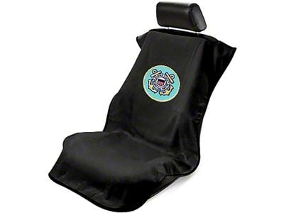 Seat Towel with US Coast Guard Logo; Black (Universal; Some Adaptation May Be Required)