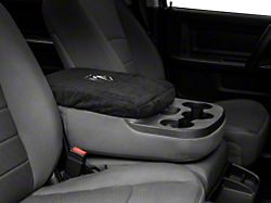 Center Console Cover with RAM Logo; Black (02-24 RAM 1500 w/ Bucket Seats)