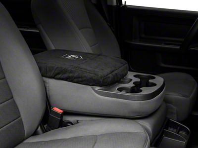 Center Console Cover with RAM Logo; Black (94-25 RAM 1500 w/ Bucket Seats)