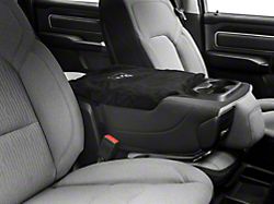 Center Console Cover with RAM Logo; Black with Silver Logo (02-24 RAM 1500 w/ Bench Seat)