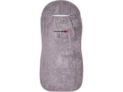 Seat Protector with Dodge Logo; Gray (Universal; Some Adaptation May Be Required)