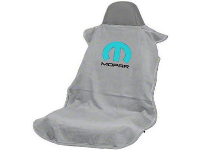 Seat Towel with Mopar Logo; Gray (Universal; Some Adaptation May Be Required)