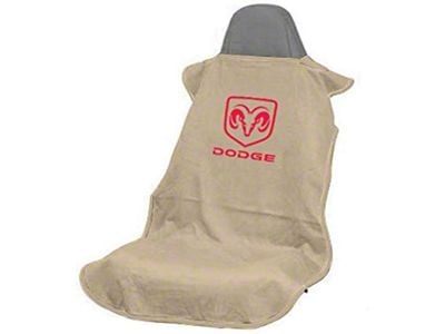 Seat Towel with RAM Dodge Logo; Tan (Universal; Some Adaptation May Be Required)