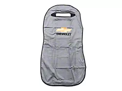 Seat Protector with Chevrolet Bowtie Logo; Gray (Universal; Some Adaptation May Be Required)