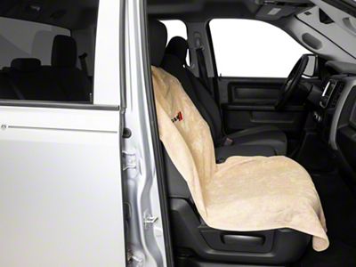 Seat Protector with Dodge Logo; Tan (02-24 RAM 1500)