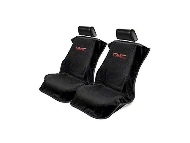 Seat Protector with GMC Logo; Black (Universal; Some Adaptation May Be Required)
